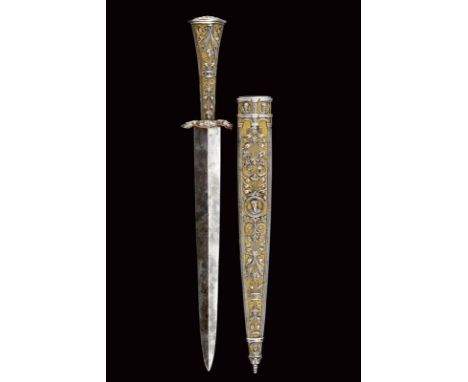 dating: 1840 circa provenance: France, Triangular blade, ribbed at the center and with remains of decorations. Steel hilt ric