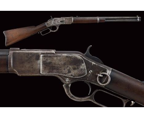 dating: 1878 provenance: USA, Round, rifled barrel (clean bore, visible rifling), provided with front sight and small folding