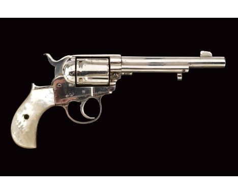 dating: 1875-1890 provenance: Belgium, Round, rifled (clean bore, visible rifling), 8 mm cal barrel with front sight; five-sh