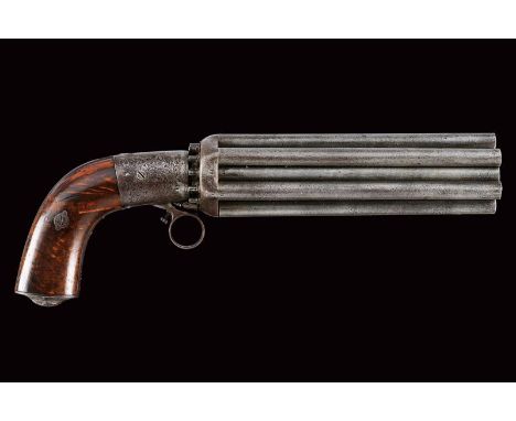 dating: about 1855 provenance: Marseille, Group of twelve, round, turn-off, 8 mm cal barrels made of fine damask, numbered fr