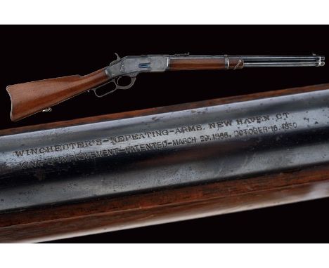 dating: 1882 provenance: USA, Round, rifled barrel (some incrustation inside, clearly visible rifling), with address and pate