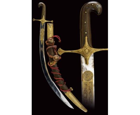 dating: Late 19th Century provenance: Arabian Peninsula, Wide, curved. single-and false-edge blade with one and then double g