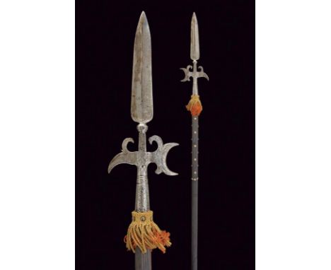 dating: circa 1700 provenance: Italy, Iron cusp, slightly ribbed at the center, engraved with floral motifs at the base, prov