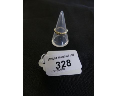 A diamond five stone ring, designed as a vari-cut diamond line, stamped 18ct and plat ring, size L, weight approx 2.8g 