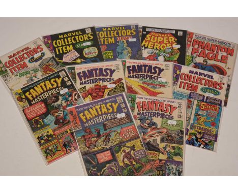 Fantasy Masterpieces, No's. 2, 3, 4, 7 and 11; Marvel Collectors' Item Classics, No's. 7, 13, 14 and 21; Marvel Super-Heroes,