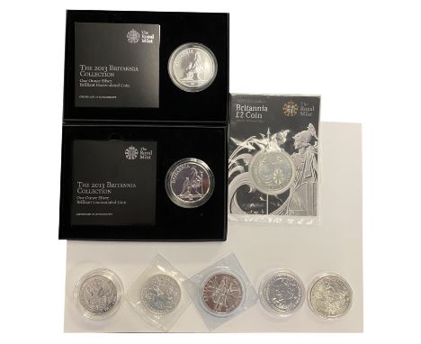 Elizabeth II (1952-2022) 1999 silver reverse frosting One Ounce, 2008 Silver One Ounce coin in blister pack, 2010 silver one 