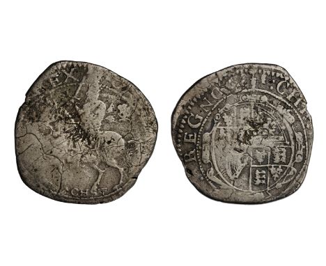 † Charles I (1625-49), silver Halfcrown, Chester Mint, Lord Byron's emergency issue 31st January 1645 to 3rd February 1646, a