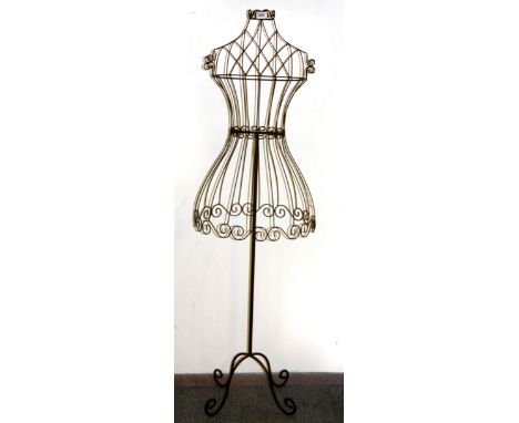 An interesting wrought iron mannequin, H. 150cm.