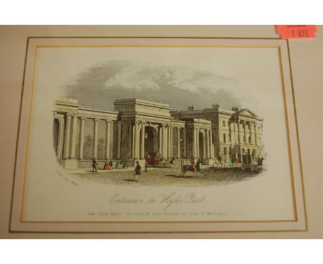 Pair of reproduction topographical engravings and a museum poster print (2)