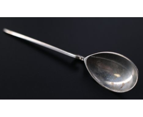 A silver spoon modelled after the antique, "The Roman Spoon" from an original found in the district of Bath, in carton with l