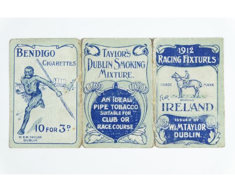 [ Cigarette and Collectors' Cards ] A W &amp; M Taylor card; "1912 Racing Fixtures", circa 1915; 1