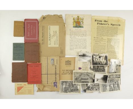Sundry Great War and Second World War personal documents etc, including Great War soldiers' pocket gospels, three army / Pay 
