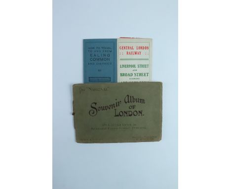 A small group of early 20th Century London Transport ephemera including a Central London Railway leaflet