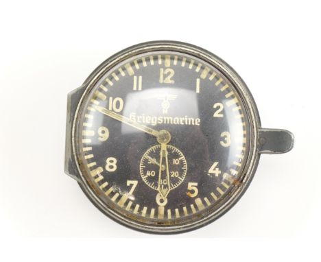 A German Third Reich Kriegsmarine radio station clock by Junghans, numbered J30E, (running when catalogued, accuracy and reli