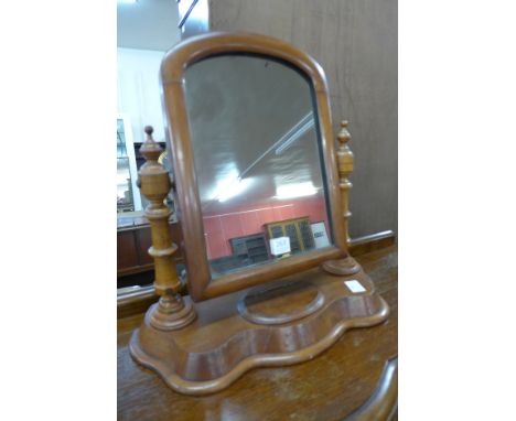 A Victorian mahogany toilet mirror