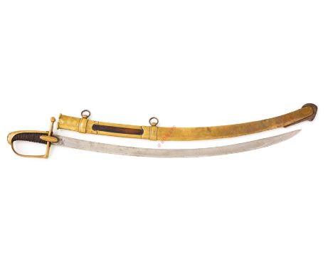 French 1811 Napoleonic War Period Light Cavalry Trooper's Sword. A scarce example, the inscription to the back of the blade i
