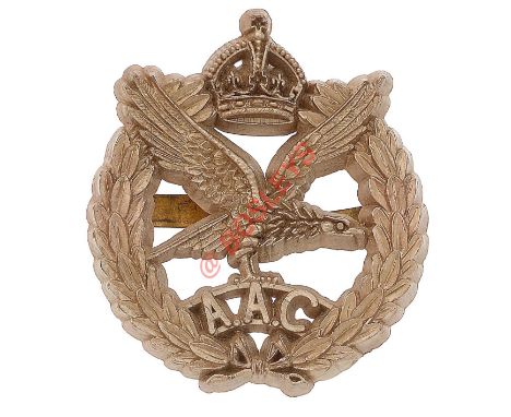 Army Air Corps WW2 plastic economy issue beret badge. A good example by A. Stanley & Sons, Walsall. Within a crowned laurel w