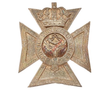Indian Army. Nilgiri Volunteer Rifles Victorian Officer's pouch belt plate. A fine rare die-stamped silvered example. Maltese