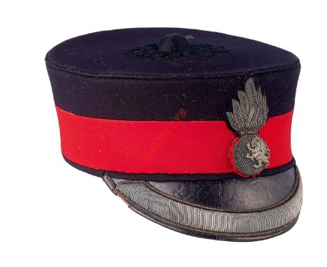 Royal Welsh Fusiliers VB Victorian Officer's Peaked Pillbox Forage Cap. A good rare example tailored by Smith & Sons, Militar