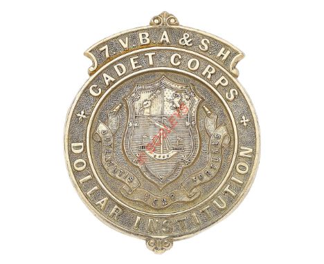 Scottish 7th VB Argyll & Sutherland Highlanders Dollar Institution Cadet Corps  glengarry badge circa 1890-1908. A fine and s