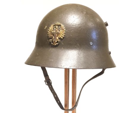 Spanish Civil War Period Czech Helmet.  A good example of the Czech helmet adopted in this case by the Nationalist Army. Reta