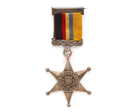 Boer War Kimberley Star (Mayor's Siege Medal) Attributed Medal. A fine silver example Birmingham hallmarks for 1900 (a). The 