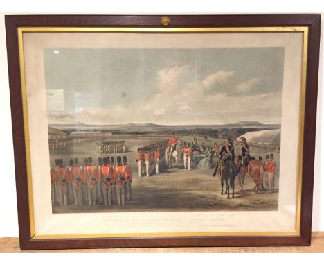 The 103rd Bombay Fusiliers (Royal Dublin Fusiliers) Mid 19th Century Print by Rudolph Ackermann.  This large and detailed pri