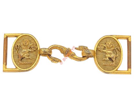Honourable East India Company Artillery Victorian Officer's waist belt clasp circa 1855-61. A very fine and scarce full dress