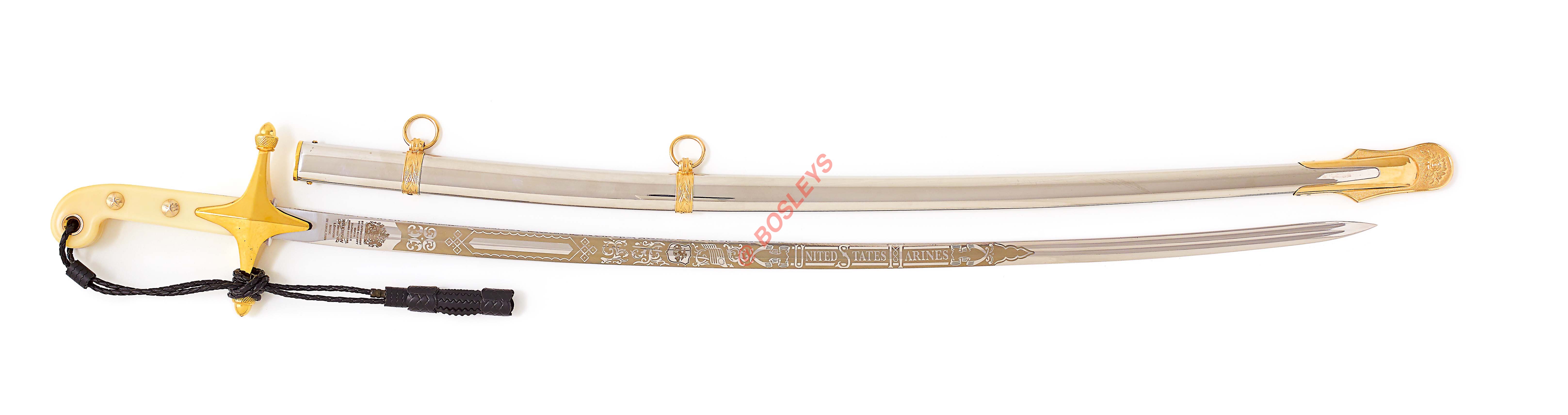 United States Marine Corps Mameluke Hilted Officer's Sword by Wilkinson