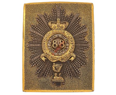 Irish. 88th (Connaught Rangers) Regiment Victorian Officer's shoulder belt plate circa 1831-55  A fine and scarce example. Se