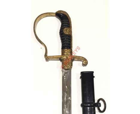 German Third Reich Army Officer's Sword by  Eickhorn, Solingen.  A good example with plated single edged plain fullered 86.5 