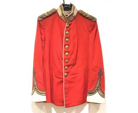 Oxfordshire & Buckinghamshire Light Infantry Officer's Scarlet Tunic. A good example of the 1880 pattern, scarlet melton clot