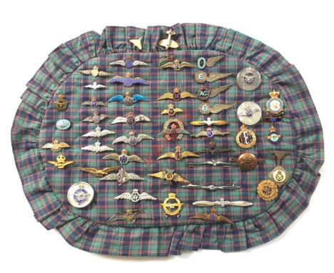 Selection of Regimental Brooches of Royal Air Force Interest. An interesting selection mostly base metal & enamel, with some 