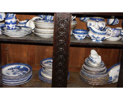 A Booths Real Old Willow pattern dinner and tea service. 