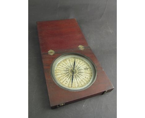 A mahogany cased compass "J. Ford, London"