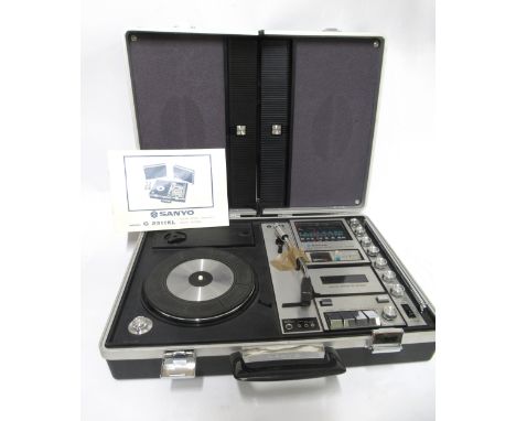 1970s Sanyo portable briefcase record player / tuner / cassette playerNo cables.