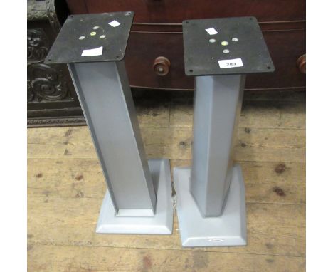 Pair of metal Atacama floor standing speaker supports, 61cm high