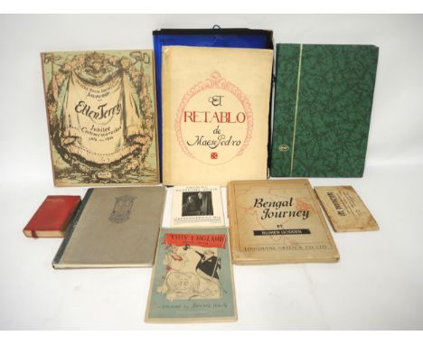 Stock book of World stamps and Ellen Terry, Drury Lane souvenir programme, together with a small quantity of other ephemera