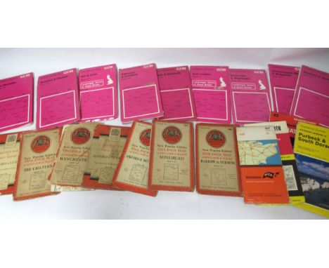Box containing a quantity of various late 20th Century Ordnance Survey maps