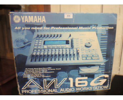 Yamaha AW16G professional audio workstation, in original box, Tascam DA-20 mark II and a Mackie 220 watt power supply unit