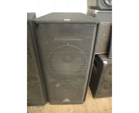 Large floor standing Phonic Impression 215 dual 15in two way stage speaker unit