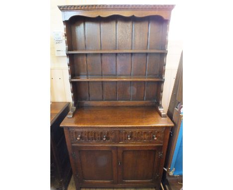 An Oak shelf back dresser