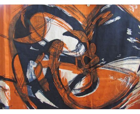 Anthony Harrison 'Matador' vintage fabric length for Edinburgh Weavers, 1958, approx 116cm long x 114cm