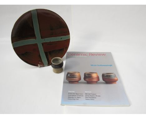 MICKI SCHLOESSINGK (b.1949) A salt glazed Unomi - impressed potters mark together with a ceramic review 2004 - Cover antical 
