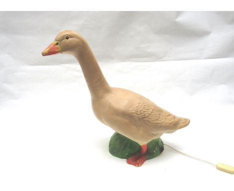 A West German Heico lamp, moulded plastic in the form of a goose 