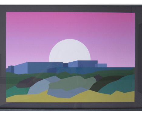 MARTIN THAKE (XXI) :  "Sizewell".  Framed and glazed screen print. 62cm x 48cm