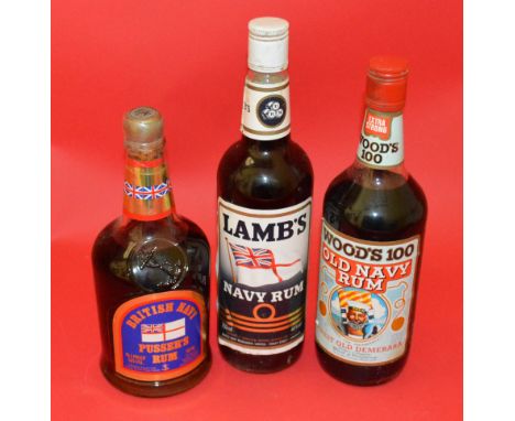 3 bottles of Navy Rum.