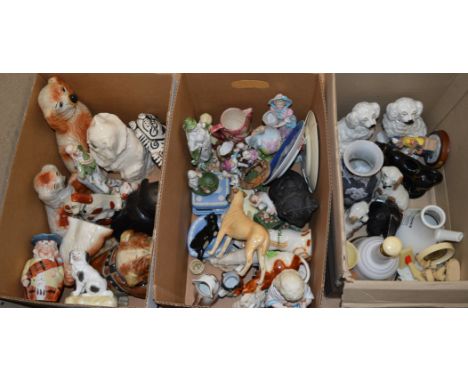3 Boxes Of Assorted China And Bric A Brac