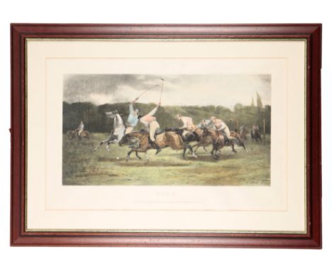 JOHN CHARLES DOLLMAN (1851-1934) 'Polo'signed and dated 1890 in plate lower right, lithograph, published by J.P. Mendoza, 189