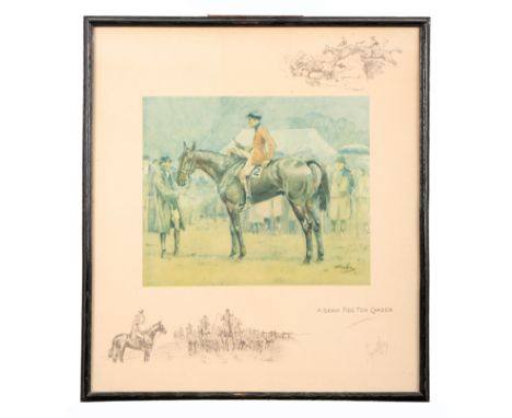 *CHARLES JOHNSON PAYNE 'SNAFFLES' (1884-1967) 'A Bona Fide Fox Catcher'signed in pencil to the margin lower right, lithograph